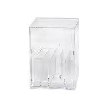 Makeup Brush Holder with Lid – Clear Clear makeup brush holder with lid, closed